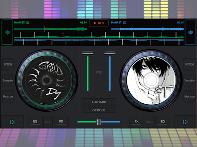 Recursos de mixagem do DJ Studio